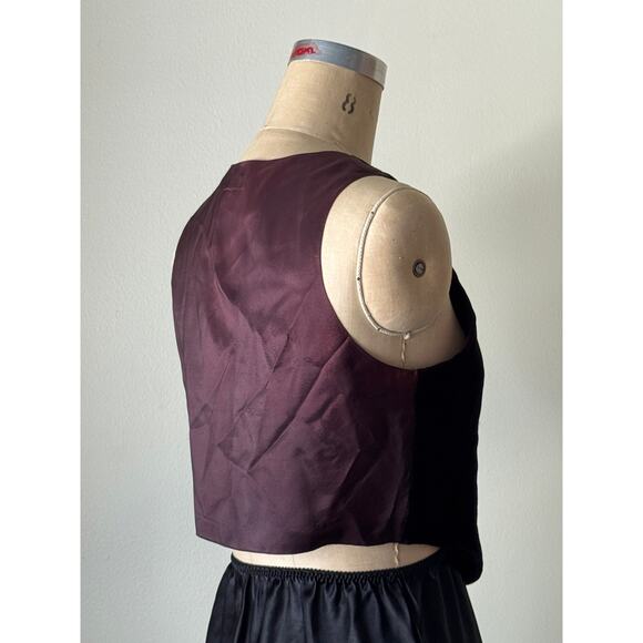 Vintage The Limited Deepest Purple Velvet Vest - Picture 4 of 5